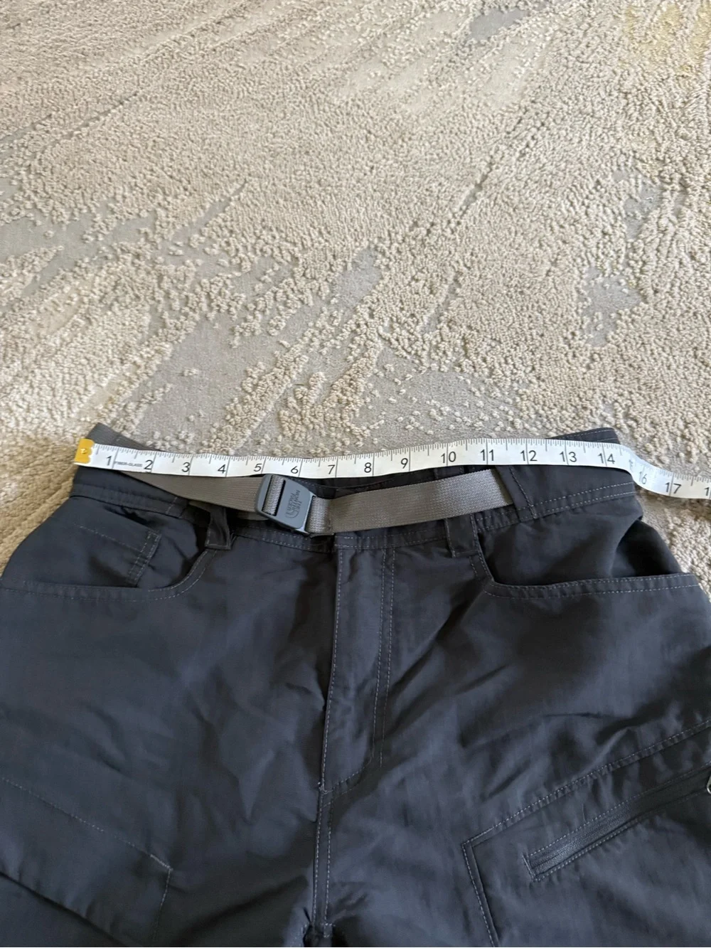 North Face Trail Convertible Pants zip off shorts gray hiking small